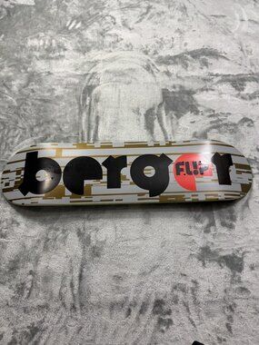 New Flip Berger Logo Skateboard Deck 8.25 Black Grey Art Graphic Street Skate